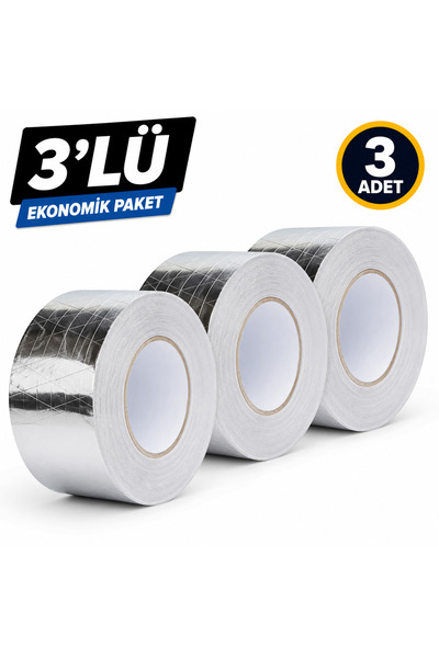 YANARLAR PİTON Alüminyum Folyo Bant Takviyeli 45 mm x 20 Mt – İzolasyon Tamir...