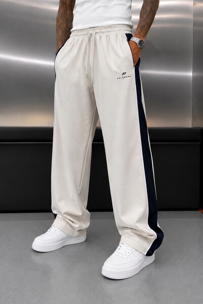 NOMARC Cream Allreknc Yazi Piece-Piece Baggy Sweatpants