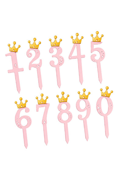 Maku home Kız Bebek / Çocuk 0-9 Rakamlı Cake Topper | Doğum Günü Pasta Süsü |...