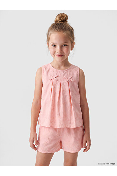 LC Waikiki Rmz Gi̇yi̇m Farkiyla Embroidered Girls' Set