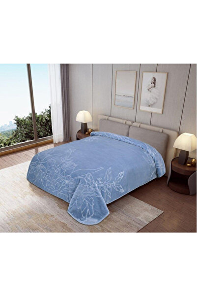 Generic Brand Nefren Canon Embossed Blanket - Light Blue