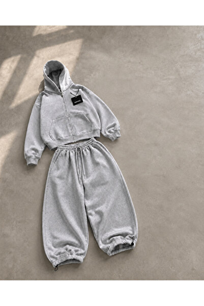 Gofeel Harajuku Blessed Baggy Kalıp Unisex Eşofman Takımı ( 3 iplik )