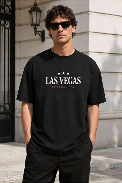 Moda Minimo Unisex Black Oversize T-Shirt Short Sleeve Summer Combed Cotton S...