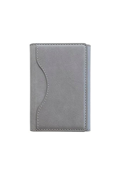 Lacoz Leather Trifold Card Holder with Magnetic Closure 6 Slots ID Window Pho...