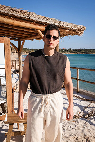 no7man Velum Brown Knitwear Men's Undershirt