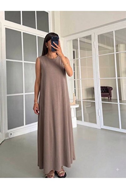 Olbia Women's Mink Sleeveless Long Modal Dress