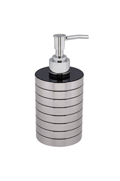 Zâna Casei Black Silver Plastic Dispenser for Liquid Soap 320ml