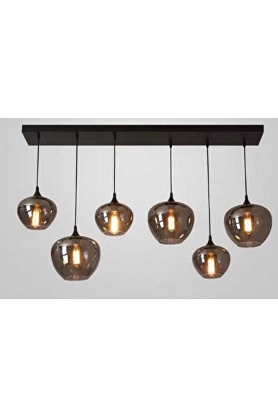 LEDZONE Candelabru cu 6 socluri E27, Negru LZ2507-6