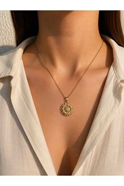 stainless steell Daisy Figure Steel Necklace