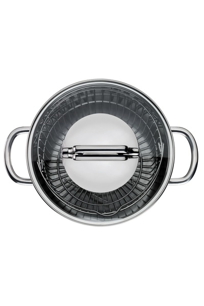WMF Oală pentru sparanghel cu sită/infuzor din oțel, compatibilă cu inducție ...