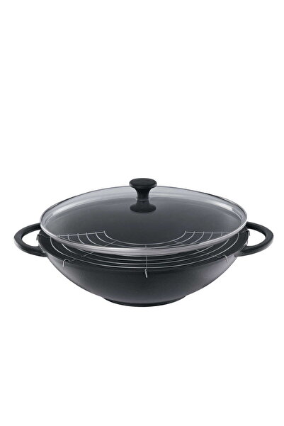Kuchenprofi Wok din fontă cu grătar și capac 36 cm Provence