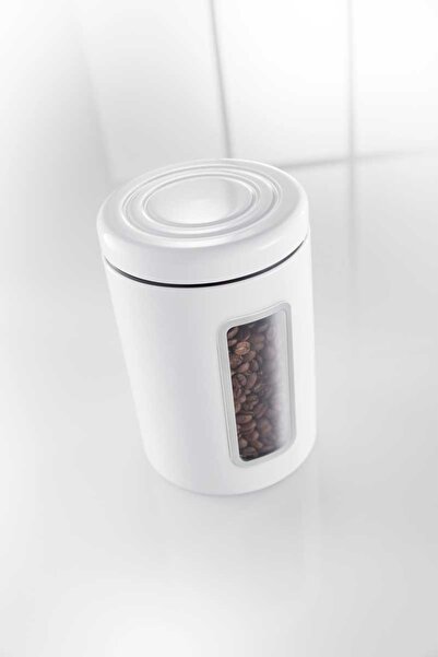 Wesco Recipient alb cu fereastră, linie clasică, 2l, din oțel vopsit electros...