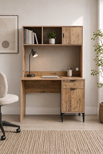 SARMOBİ Arden Raflı Çalışma Masası Y:174 G:120 D:60 / Atlas Çam