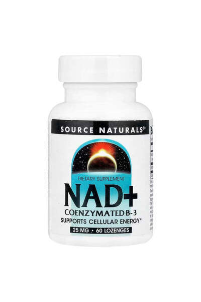 source naturals Nad+ Nicotinamide Adenine Coenzymated Niacin Vitamin B-3 Atp ...