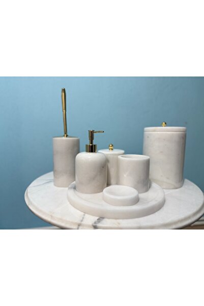 SAMM MARBLE Set de baie din marmură naturală, 7 piese