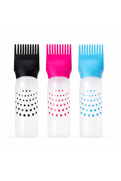 Marsilyan Hair Coloring Comb Colorful Plastic 6oz with Scale - with Transpare...