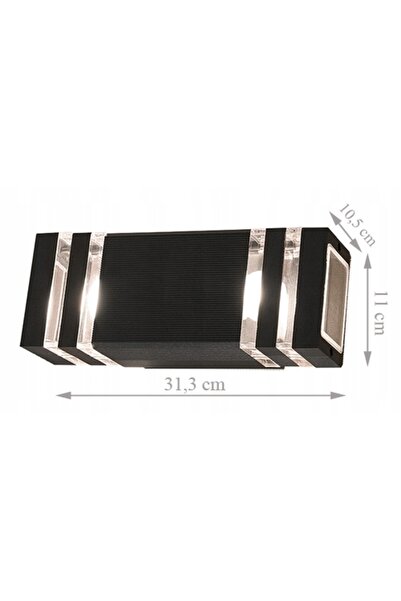 NO BRAND Aplică de perete exterioară RIOS 2 IP54 aluminiu negru impermeabilă ...