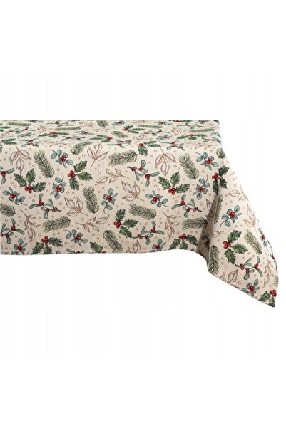 NO BRAND Față de masă gobelin cu model de Crăciun și Ilex 300x140cm