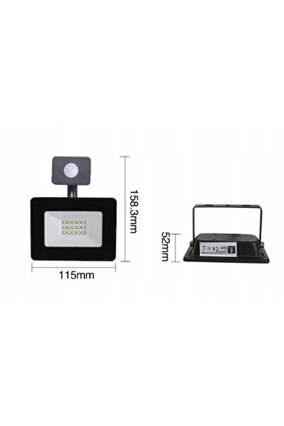 NO BRAND Proiector LED halogen 10W IP65 cu senzor de mișcare