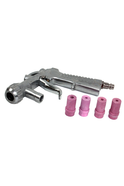 NO BRAND Pistol pneumatic de sablare + 4 duze ceramice