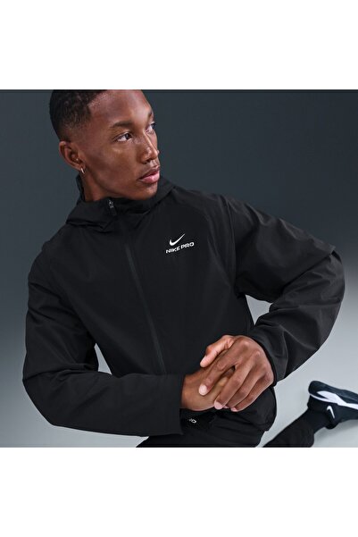 Nike Pro Octa Therma-FIT ADV Erkek Ceket - Siyah Antrenman Yağmurluğu | HV379...