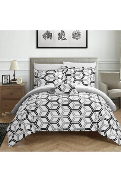 NO BRAND SET DE AȘTERNUTURI 220x200 + 2 FEȚE DE PERNĂ 70x80 BUMBAC SATINAT - ...