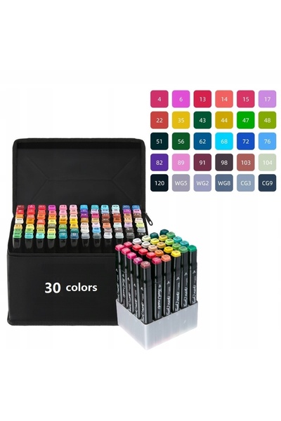 NO BRAND MARKERE ALCOOLICE TOUCH SET 168 PIESE + GEANTĂ