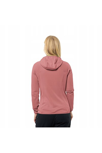 Jack Wolfskin Bluză polară de damă Kolbenberg Hooded Fz roșu mineral XS