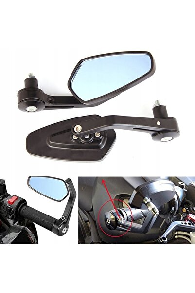 NO BRAND Oglindă cu montare pe ghidon pentru motociclete de stradă, supermoto...