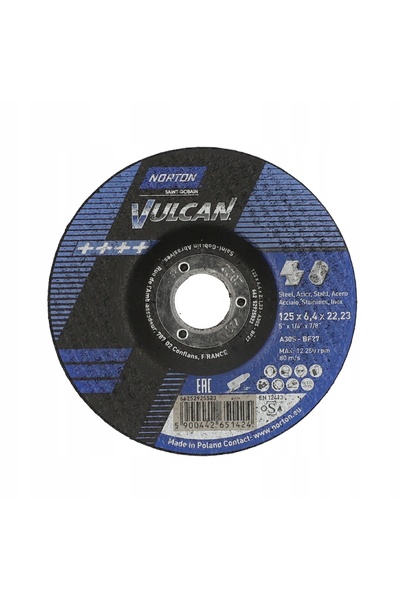 Norton DISC PENTRU ȘLEFUIT METAL VULCAN 125*6,4
