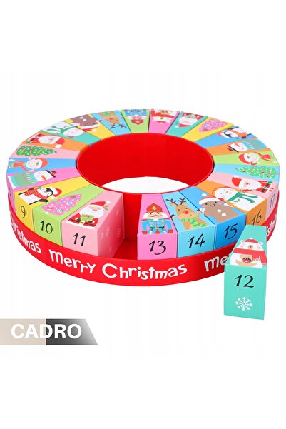 NO BRAND Calendar de Advent pentru copii, rotund, cu 24 de sertare umplibile,...