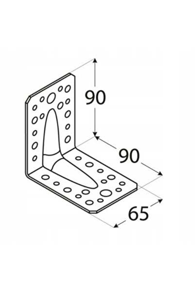 NO BRAND CONECTOR DE COLȚ CIESIELSKI 90x90x65x1,5 MM 25 BUCĂȚI