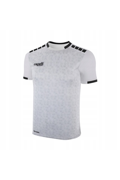 NO BRAND Tricou de fotbal pentru bărbați Capelli Cs III Block alb/negru XL