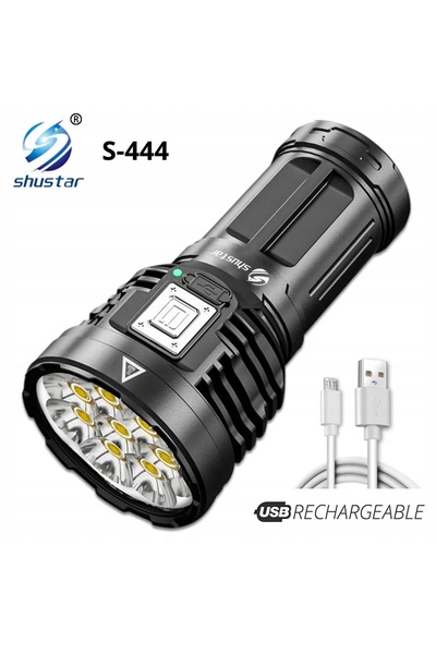 NO BRAND Lanternă de căutare reîncărcabilă USB Super 8LED+COB 1200mAh LT18
