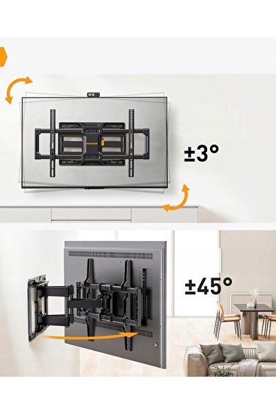 NO BRAND Perlegear – Suport de perete rotativ pentru televizoare de 42–84 inc...
