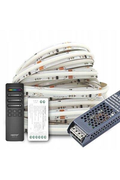 NO BRAND Kit LED COB 10m RGBW NEUTRA FLOWING Controler WS2814 Telecomandă Sur...