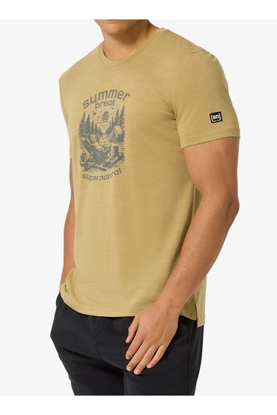 NO BRAND Tricou cu imprimeu Super. Tricou de vară - sahara/cashmere M
