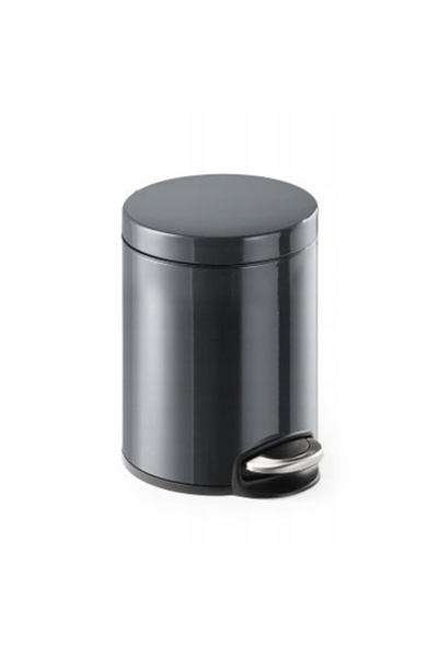 Durable Coș de gunoi cu pedală și capac, din oțel lăcuit antracit, 5L