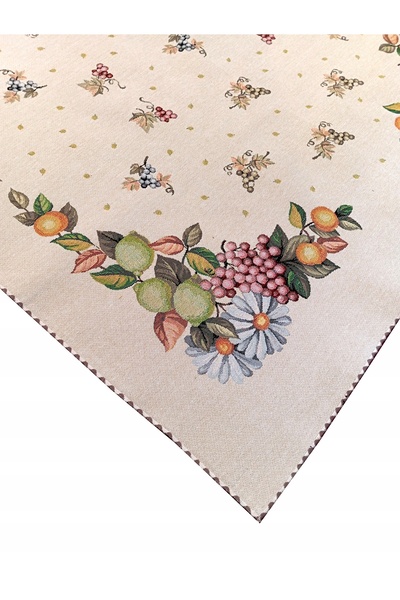 NO BRAND Traversă de masă Gobelin 100x100 cm model Fructe Struguri