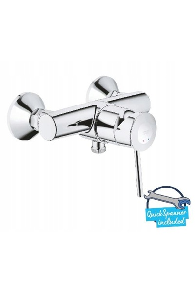 Grohe Baterie monocomandă de perete pentru cadă și duș, argintie