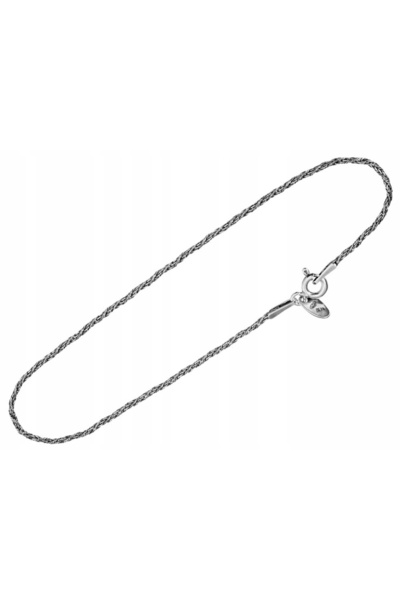 NO BRAND Brățară de mână cu coadă de vulpe argintie, lanț de 1,4mm, argint 92...