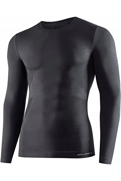 Brubeck Bluză termică din lână Comfort Wool cu mânecă lungă - grafit XXL