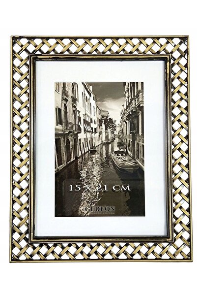 gedeon Ramă foto 15x20 metal aurie rustică
