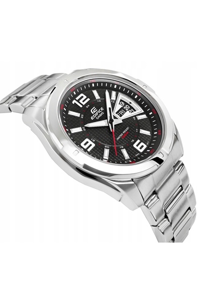 Casio Ceas bărbătesc EF-129D-1AVEF EDIFICE, cu dată, din oțel, rezistent la a...