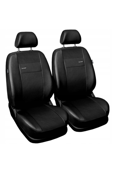 NO BRAND 1+1 Huse scaune auto din piele neagră pentru Dacia Duster I II