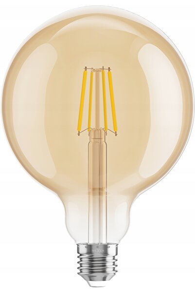Mexen 6x Bec LED cu filament E27 tip Edison, lumină caldă chihlimbar, 4W=25W,...