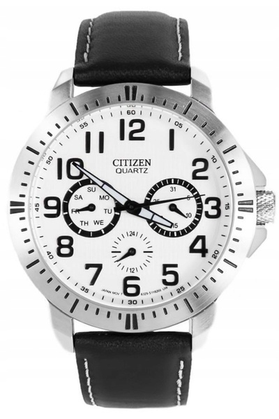 Citizen Ceas clasic bărbătesc AG8310-08A, cu dată vizibilă pe curea, 42mm