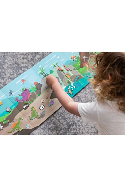 NO BRAND Tiger Tribe: dosar magnetic cu puzzle „Lumea dinozaurilor”