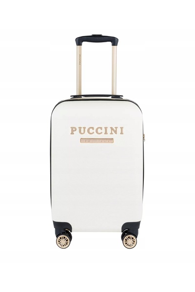 NO BRAND Valiză de cabină mică PUCCINI LOS ANGELES ABS017C 0 Alb