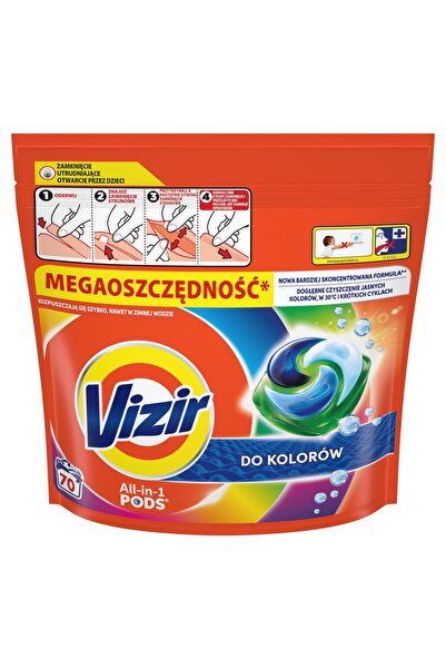 Vizir PODS Capsule de detergent pentru rufe colorate, 70 de spălări